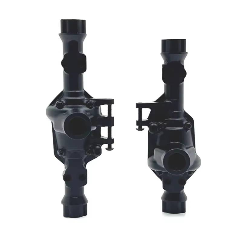 JYYTERD RC Vorder Hinter Achse Kompatibel Mit WLtoys 104006-104026 1/10 RC-Car, CNC-präzisionsgefertigtes Metall-Upgrade-Achsgehäuse-Set, Zubehör(Black,Front and Rear) von hjuink