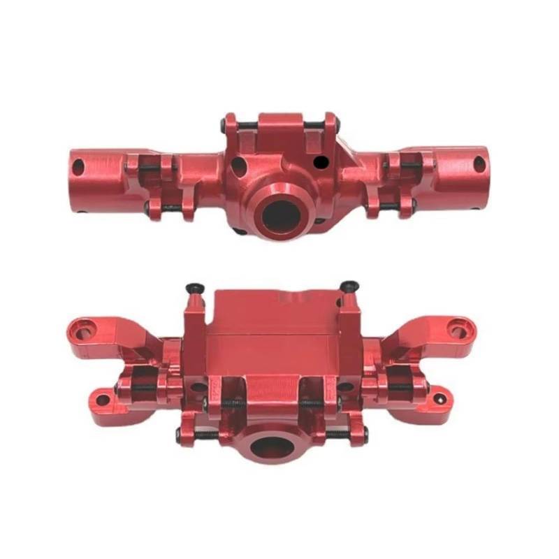 JYYTERD RC Vorder Hinter Achse Kompatibel Mit ZP1001 ZP1002 ZP1003 ZP1004 1/10 RC-Autoteilzubehör, 2 Stück Vorder- Und Hinterachsgehäuse Aus Aluminiumlegierung(Red) von hjuink