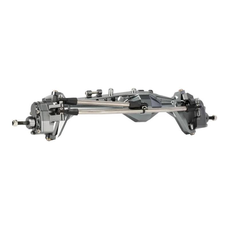 RC Vorder Hinter Achse Kompatibel Mit Capra Für Wraith 1/10 RC Crawler, Aluminium-bearbeitete F9-Portalachse Vorne/hinten, Versetzt Mit Konstanter Geschwindigkeits-Antriebsschaltung(Gray,Front) von hjuink