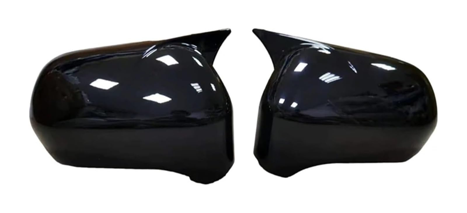 Auto Spiegelgehuse Für Civic 8th 2005-2011 Außenspiegel-Abdeckkappe Auto-Rückspiegel-Seitenaufkleber Tür-Rückspiegel-Gehäuseverkleidung Carbonfaser-Optik Schwarz(No Light Black) von holohol
