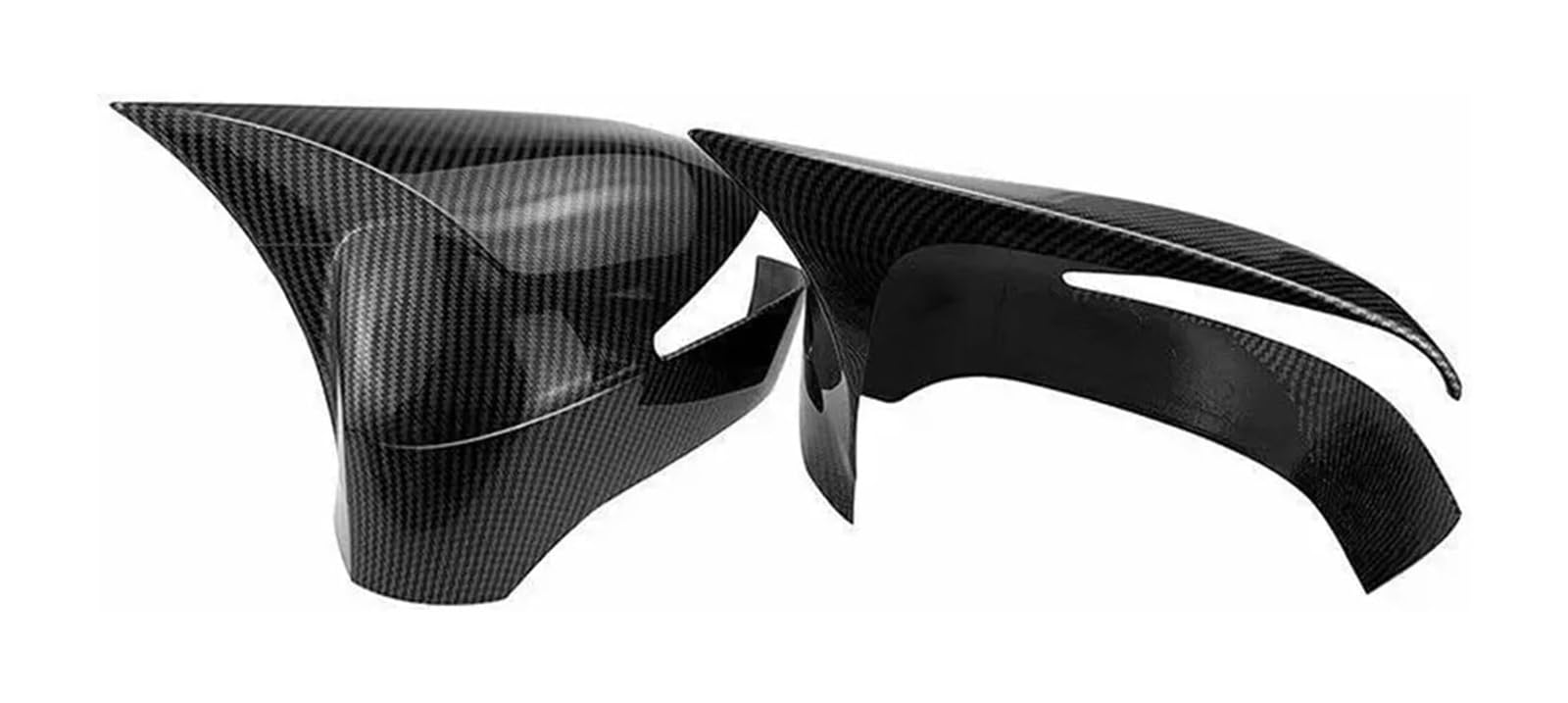 Auto Spiegelgehuse Für Civic 8th 2005-2011 Außenspiegel-Abdeckkappe Auto-Rückspiegel-Seitenaufkleber Tür-Rückspiegel-Gehäuseverkleidung Carbonfaser-Optik Schwarz(No Light Carbon) von holohol