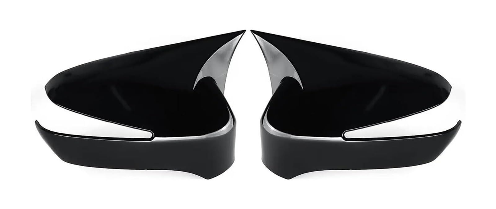 Auto Spiegelgehuse Für Civic 8th 2005-2011 Außenspiegel-Abdeckkappe Auto-Rückspiegel-Seitenaufkleber Tür-Rückspiegel-Gehäuseverkleidung Carbonfaser-Optik Schwarz(With Light Black) von holohol