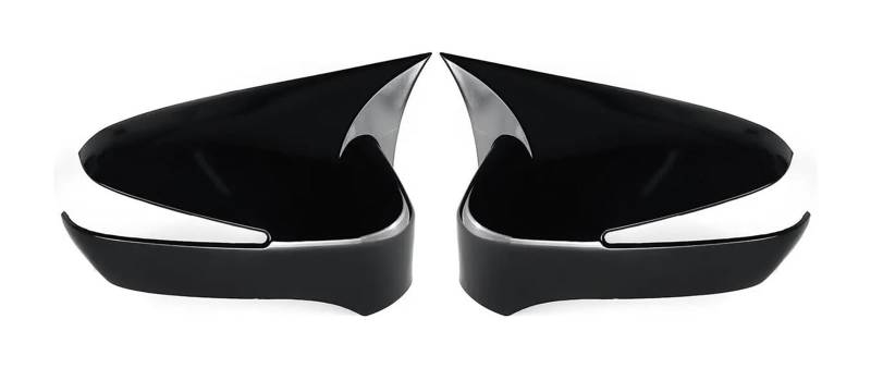 Auto Spiegelgehuse Für Civic 8th 2005-2011 Außenspiegel-Abdeckkappe Auto-Rückspiegel-Seitenaufkleber Tür-Rückspiegel-Gehäuseverkleidung Carbonfaser-Optik Schwarz(With Light Black) von holohol