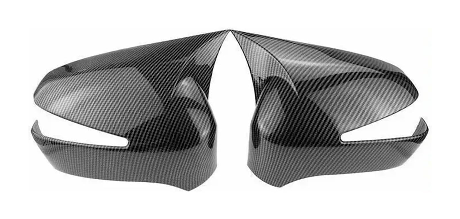 Auto Spiegelgehuse Für Civic 8th 2005-2011 Außenspiegel-Abdeckkappe Auto-Rückspiegel-Seitenaufkleber Tür-Rückspiegel-Gehäuseverkleidung Carbonfaser-Optik Schwarz(With Light Caron) von holohol