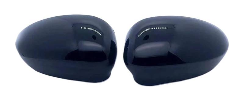 Auto Spiegelgehuse Für F&iat 500 500c 2007-2023 Auto Rückspiegelabdeckung Shell Case Seitenflügelkappen Trim Ersatzpaar Gehäuse(Glossy Black) von holohol