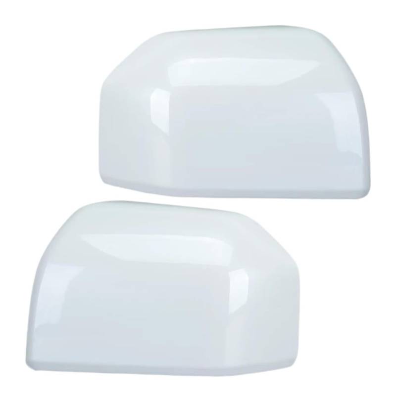 Auto Spiegelgehuse Für F150 2015 2016 2017 2018 2019 2020 Auto Seite Spiegel Gehäuse Kappe Ersatz Mit Schnalle Weiß Flügel Abdeckung Rück(1Pair) von holohol