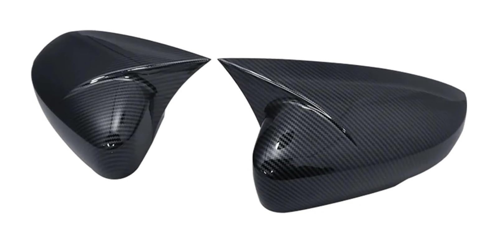 Auto Spiegelgehuse Für Polo MK5 6R 6C 2009-2017 Außenspiegel-Abdeckkappe 2 Stück Seitliche Rückspiegel-Shell-Verkleidung OX-Horn-Stil Außen(Carbon fiber pattern) von holohol