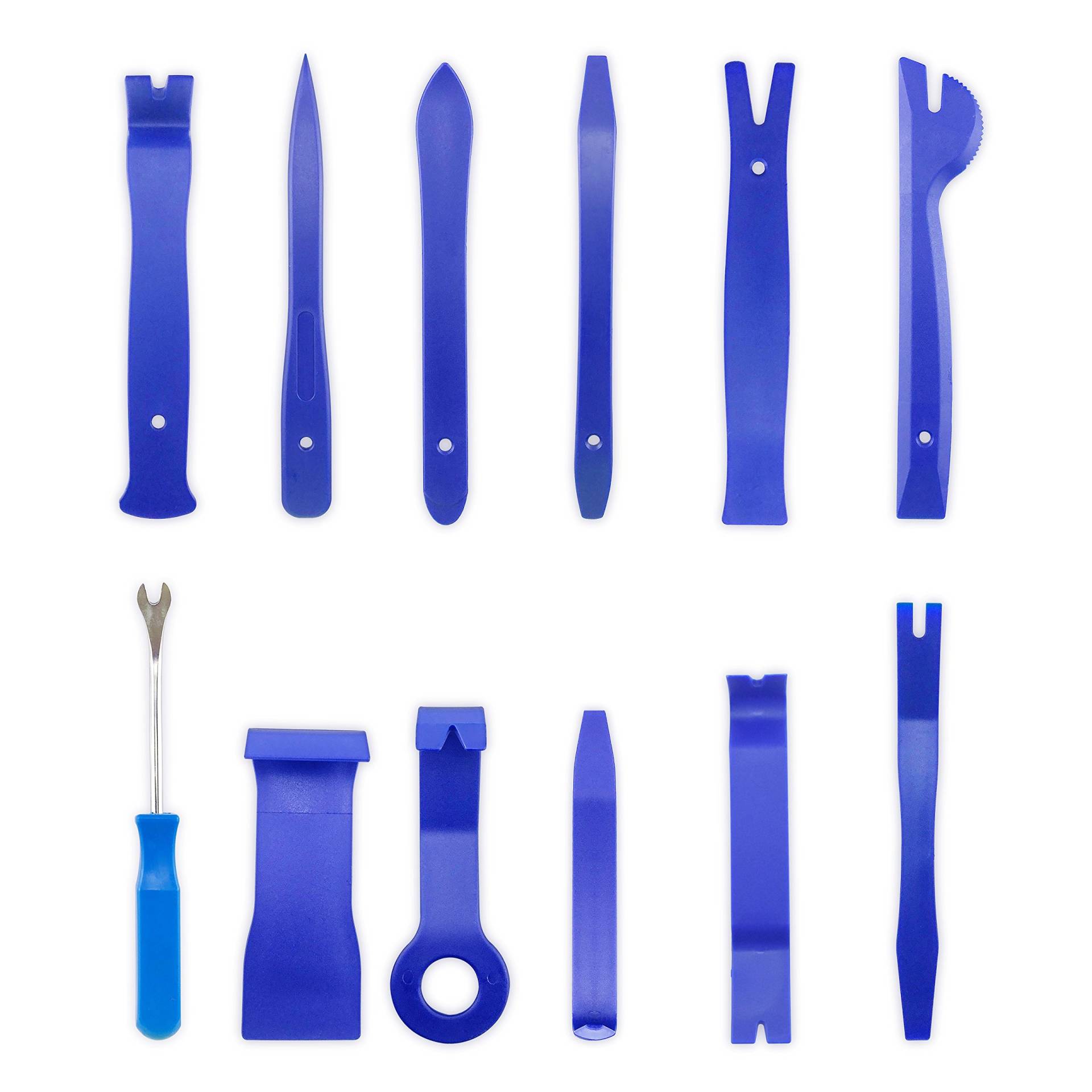 homEdge Auto Trim Kit zum Entfernen von 12 Stück, Werkzeug-Kits für Autoradio-Installation, Polster-Entfernungs-Kit Pry Bar Scraper Set-Blue von homEdge