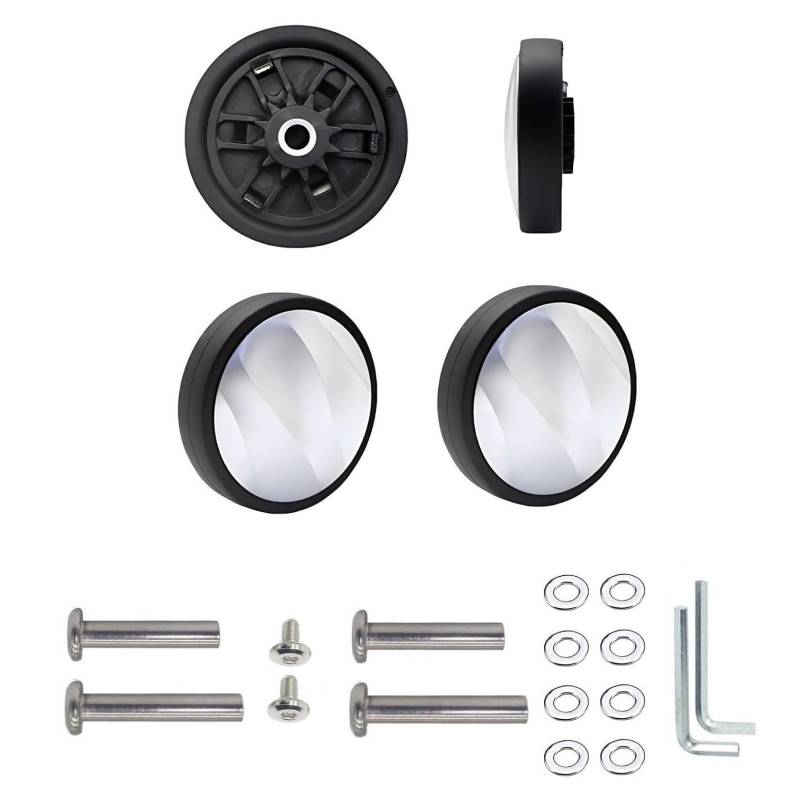 Koffer-Ersatzräder, 54 mm x 11,5 mm, Doppel-Räder, Gummi, Lenkrollen für Trolley-Rollenlager, Reparatur-Kits, 4 Stück von honselia