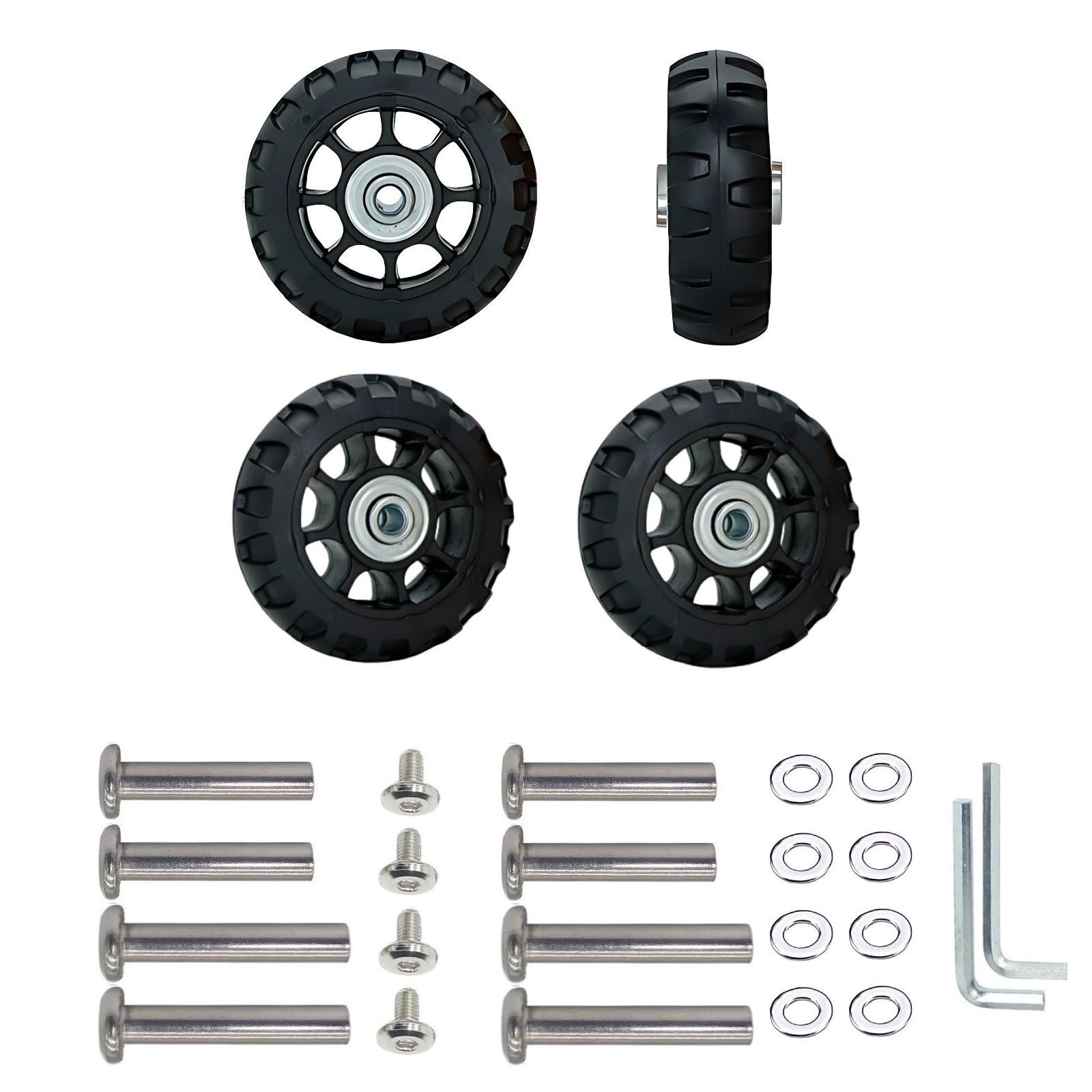 Koffer-Ersatzräder, 74 mm x 29 mm, Gummi-Lenkrollen für Trolley-Rollenlager, Reparatur-Kits, 4 Stück Koffer-Ersatzräder, 74 mm x 29 mm, Gummi-Lenkrollen für Trolley-Rollenlager, Reparatur-Kits, 4 Stück von honselia