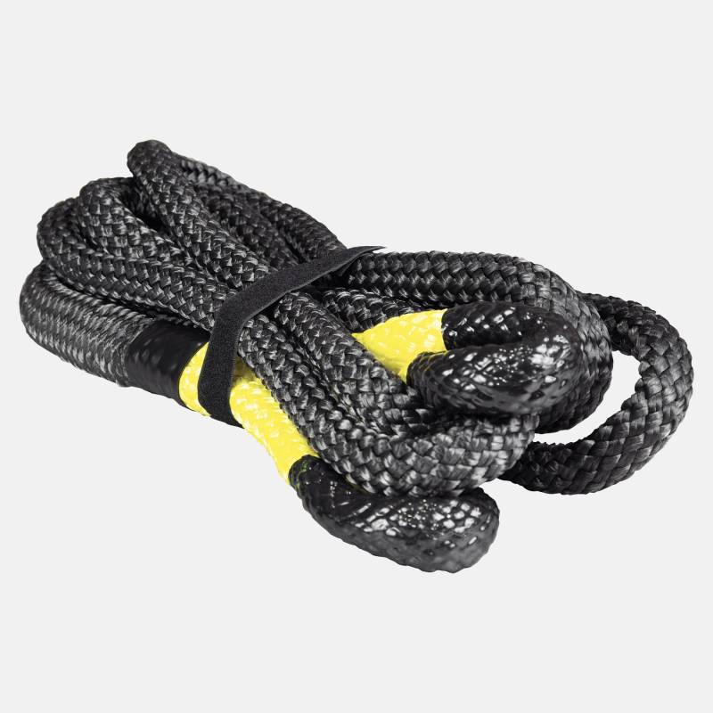 horntools Bergeseil kinetisch 24mm x 6,5m 12,7t Bruchlast, 6t WLL, schwarz, Abschleppseil PKW, Offroad, für LKW Jeep ATV UTV Traktor Straßenrettung von horntools