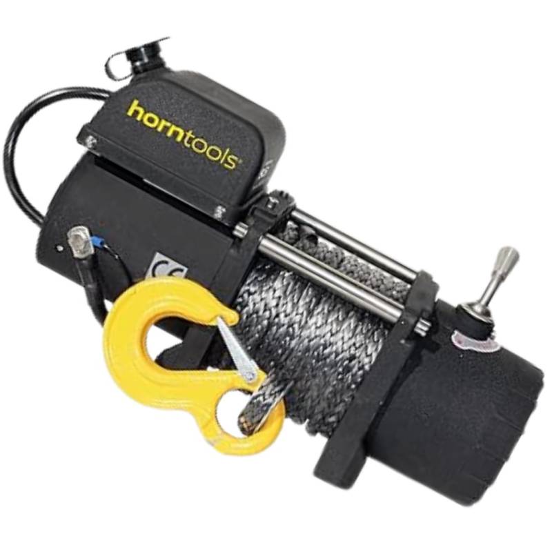Horntools Alpha Kompakt Seilwinde - 4.3 Tonnen Zugkraft, Platzsparendes Design, Zuverlässige Leistung für Offroad (Kunststoffseil, 12 Volt) von horntools