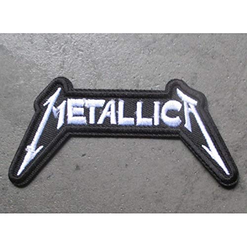 Hotrodspirit Aufbügler, Band Hard Rock Metallica, 9,5 x 5 cm, schwarz, weiß, für Jacke, Weste von hotrodspirit