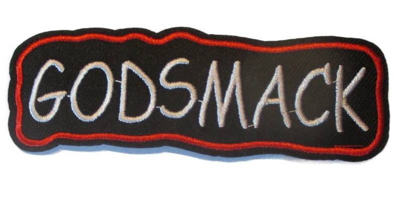 Hotrodspirit – Patch Godsmack schwarz weiß und rot 11,5 x 4 cm Aufnäher zum Aufbügeln Hard Rock von hotrodspirit