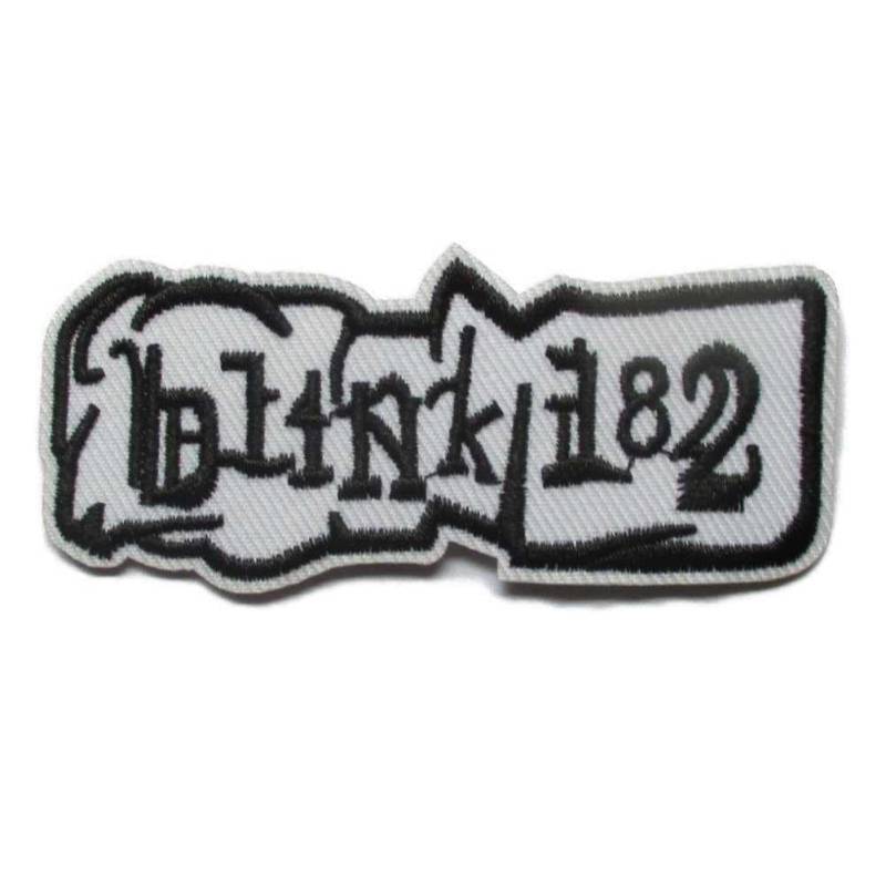 Hotrodspirit – Patch Gruppe Blink 182 mit Schriftzug, Schwarz und Weiß von hotrodspirit