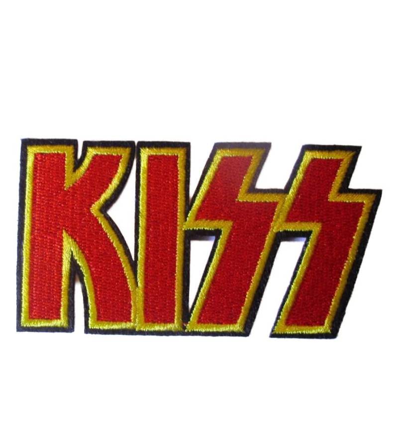 Hotrodspirit – Patch Gruppe Kiss Schrift rot Aufnäher zum Aufbügeln Hard Rock von hotrodspirit