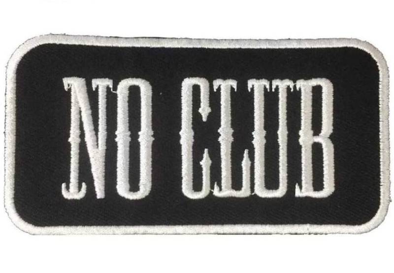 hotrodspirit - Patch No Club Biker Solitaire 11 x 6 cm zum Aufbügeln, für Jacke, Jacke von hotrodspirit
