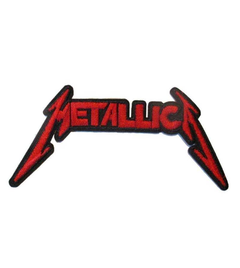 Hotrodspirit – Patch der Gruppe Metallica Logo rot 13 x 6,5 cm Rock Roll Aufnäher zum Aufbügeln von hotrodspirit