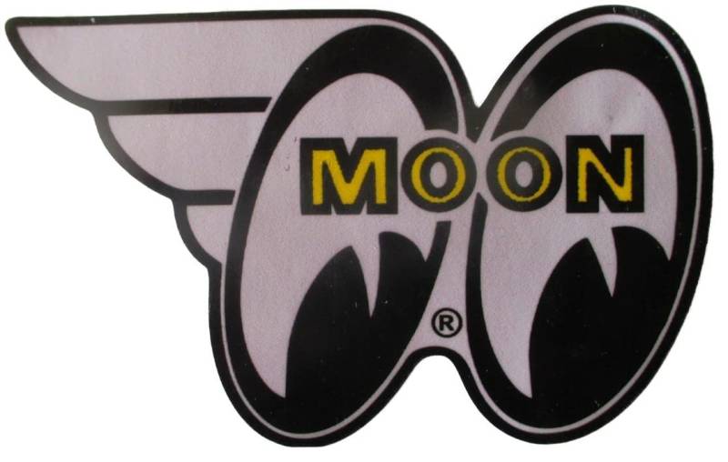 Hotrodspirit – Sticker fein emailliertes Auge Moon Kustom kulture13 x 4 cm selbstklebend von hotrodspirit