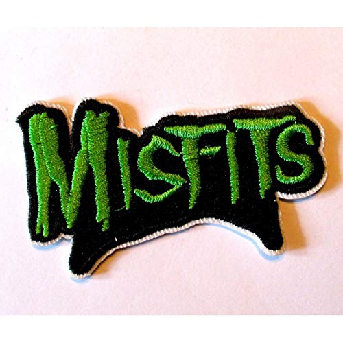 hotrodspirit – Kleine Patch Fraktion Misfits schwarz und grün 7,5 x 4,5 cm Aufnäher zum Aufbügeln Jacke Hemd von hotrodspirit
