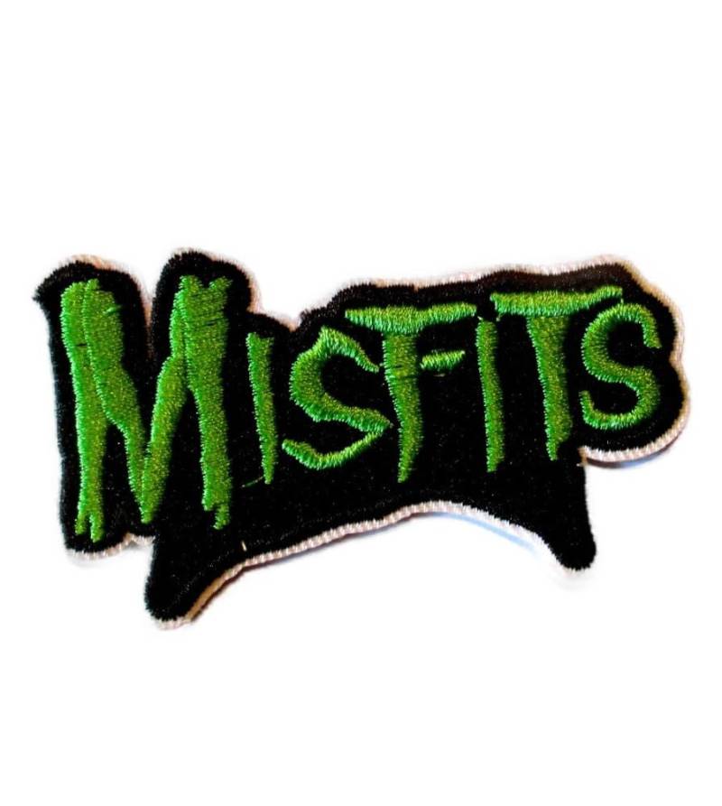 hotrodspirit – Kleine Patch Fraktion Misfits schwarz und grün 7,5 x 4,5 cm Aufnäher zum Aufbügeln Jacke Hemd von hotrodspirit