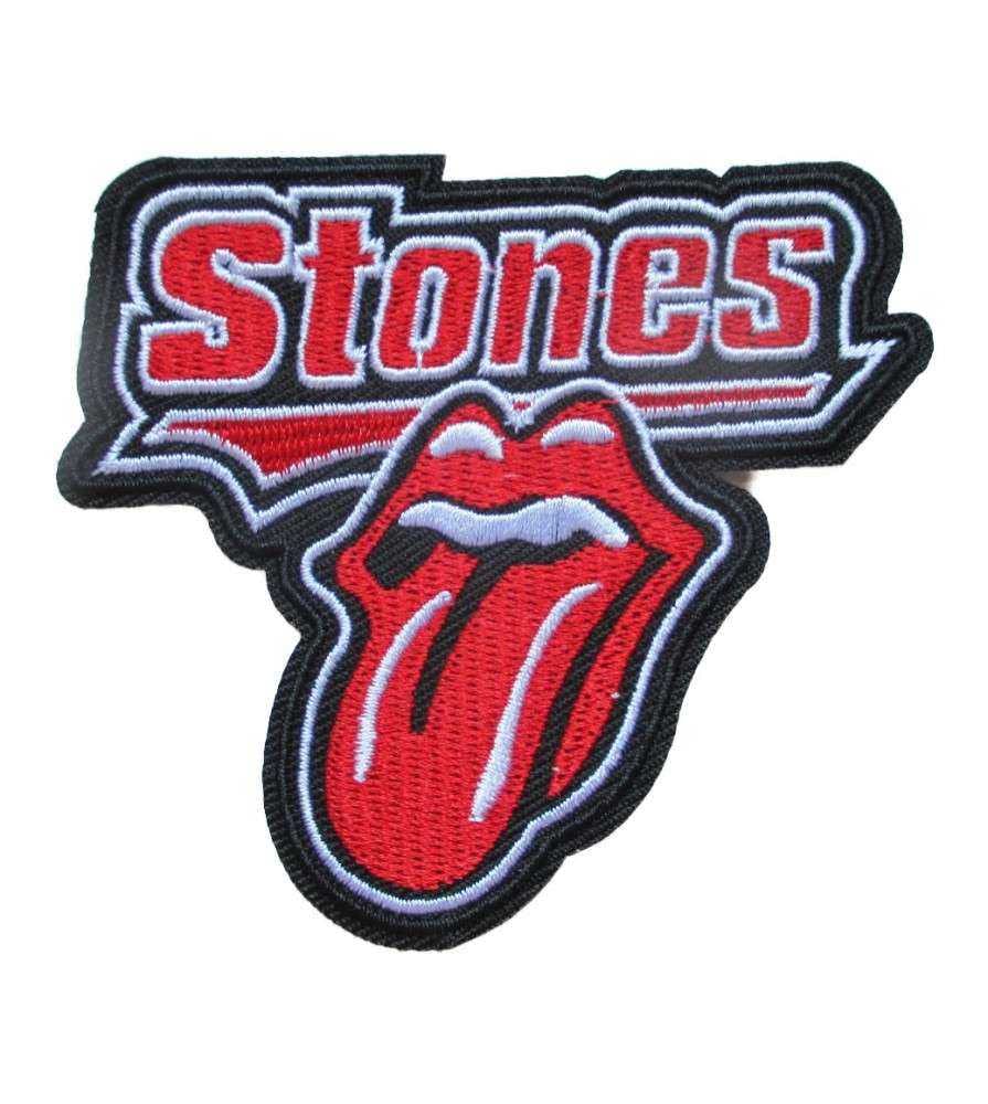 hotrodspirit - Patch Gruppe Rolling Stones Zunge Schrift 8 x 8 cm Aufnäher zum Aufbügeln, Rock Roll von hotrodspirit