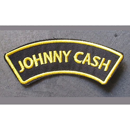 hotrodspirit – Patch Johnny Cash banderolle schwarz gelb Ecusson-Country Rock von hotrodspirit