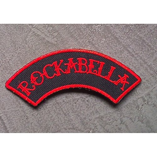 hotrodspirit – Patch Rockabella banderolle schwarz rot Pin up Ecusson-Rockab von hotrodspirit