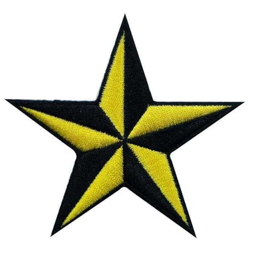 hotrodspirit – Patch Stern Rockabilly Gelb Schwarz Ecusson-Pin Up Damen Star von hotrodspirit