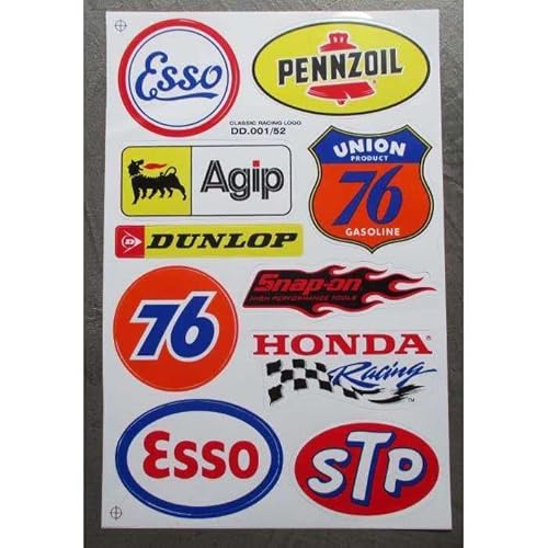 hotrodspirit - Stickerbogen Öl Esso Union 76 STP Dunlop von hotrodspirit