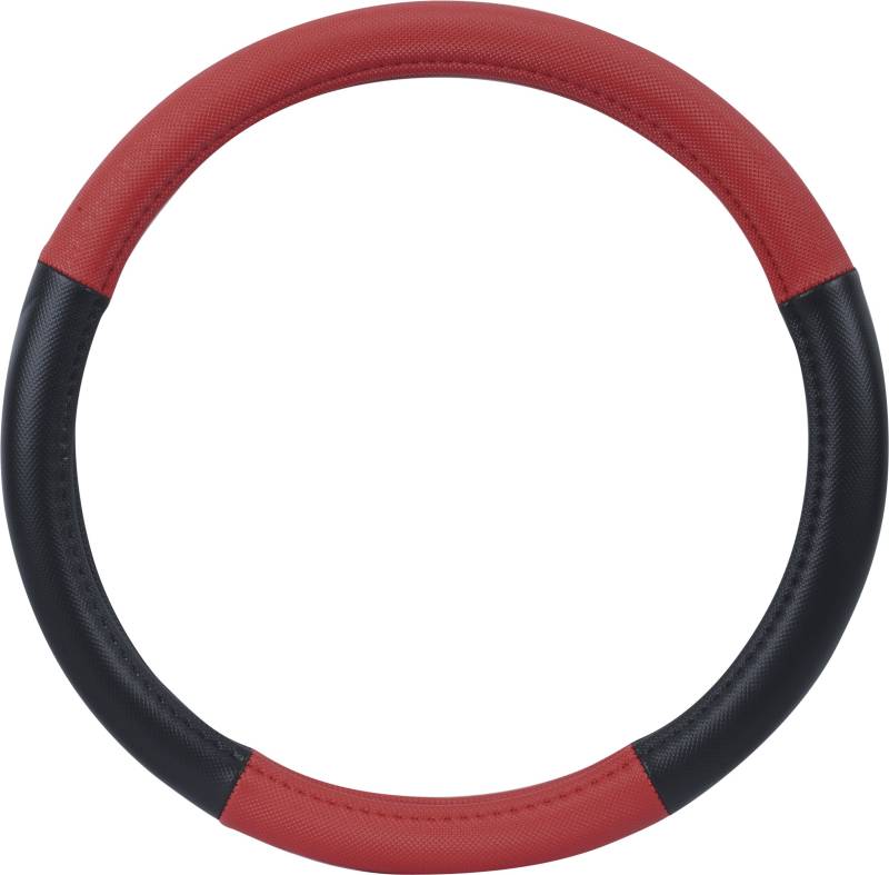 hr-imotion Design Lenkradbezug für Lenkräder zwischen 37 bis 39 cm Durchmesser in schwarz / rot [5 Jahre Garantie | Griffsicher | Schweißregulierend | Design in Germany] - 10810901 von HR-imotion