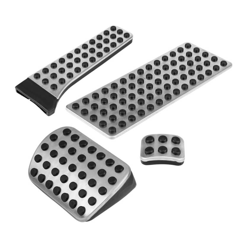 Car Metal Pedal Cover Set, 4-tlg. Car Fuel Pedal Cover Bremspedalabdeckung Kupplungspedalabdeckung Fußbremspedal Passend für W203 W204 W210 W211 W212 CE von huaer