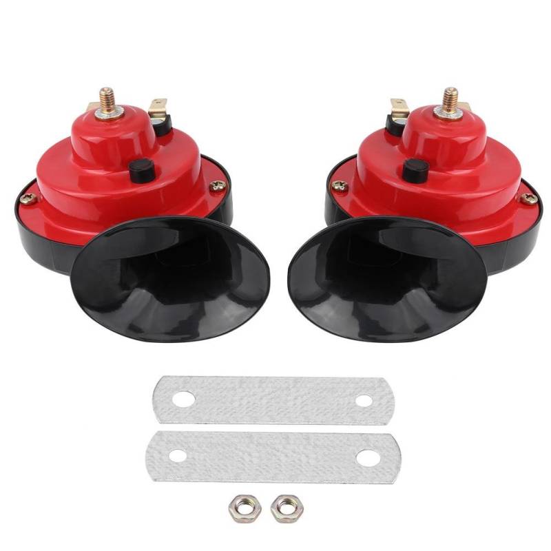 Hupe Auto Auto 12V Drucklufthupe, Paar Zweifarbige Laute Autoschnecken-Lufthupe 12V 135Db Universal Für Lkw Auto Boot von Lupsty