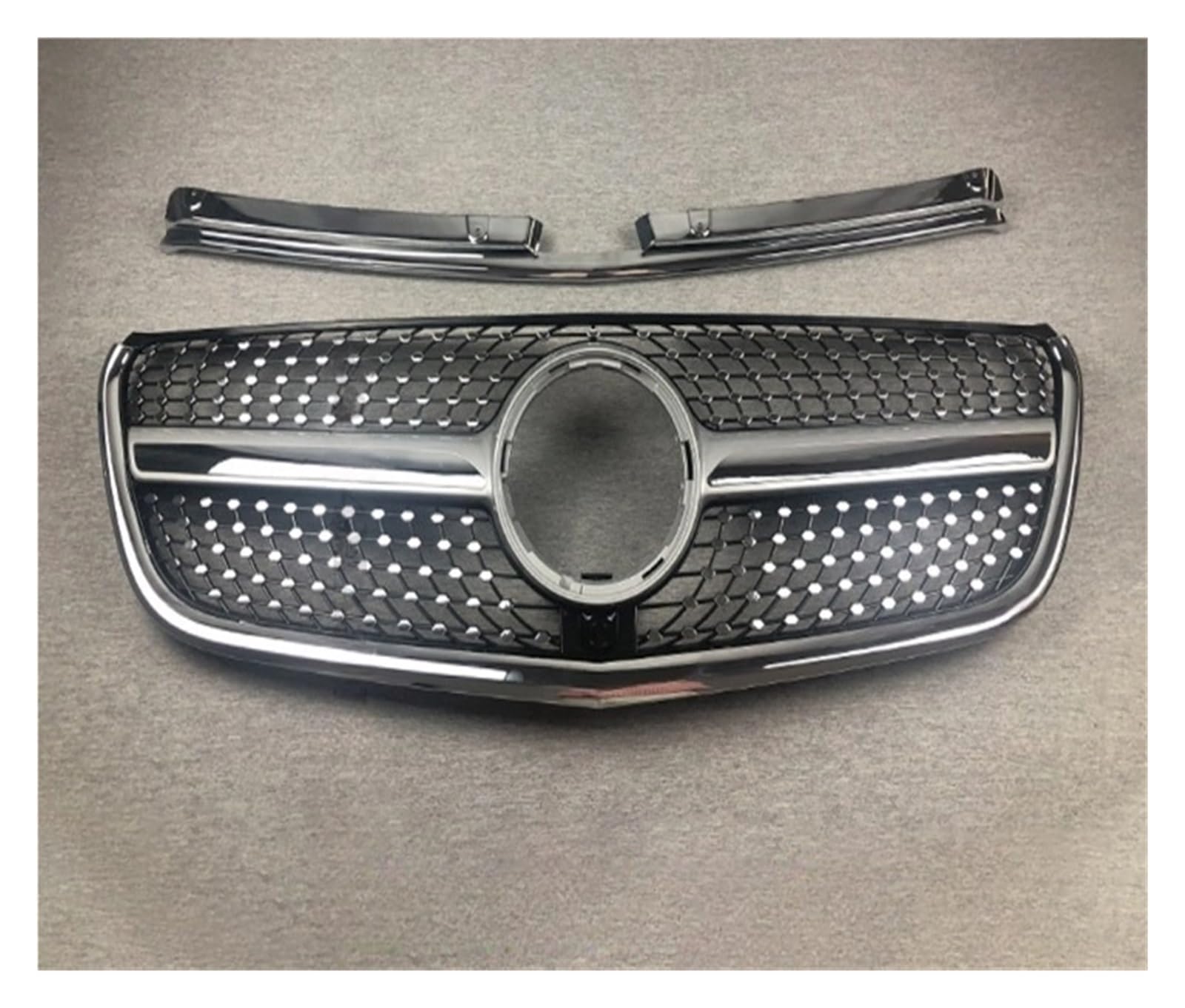 huanglanhuagr Diamond Style Frontgrill Racing Stoßstangengrill Facelift kompatibel for Mercedes Benz Vito V W447 V250 V300 V260 Modifiziertes Bodykit 2015–2022(15-19 Compatible for VITO Silver) von huanglanhuagr