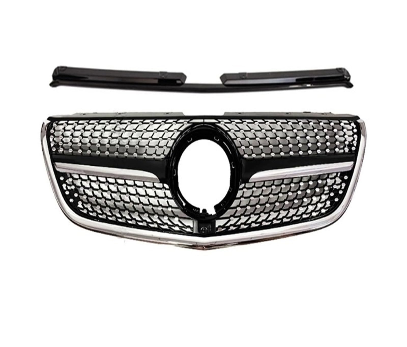 huanglanhuagr Diamond Style Frontgrill Racing Stoßstangengrill Facelift kompatibel for Mercedes Benz Vito V W447 V250 V300 V260 Modifiziertes Bodykit 2015–2022(20-22 Compatible for VITO Black) von huanglanhuagr