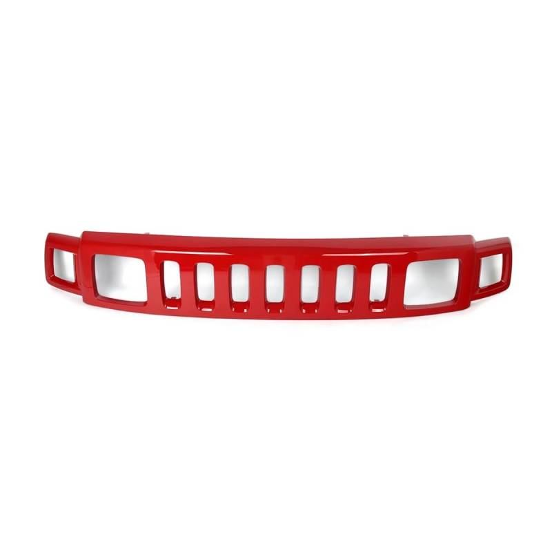 huanglanhuagr Frontgrill, modifizierter Grill, Fronthaubengrills, kompatibel mit Hummer H3 H3T 2006–2010, Victory Red, Zubehör for den oberen Kühlergrill der Frontstoßstange von huanglanhuagr