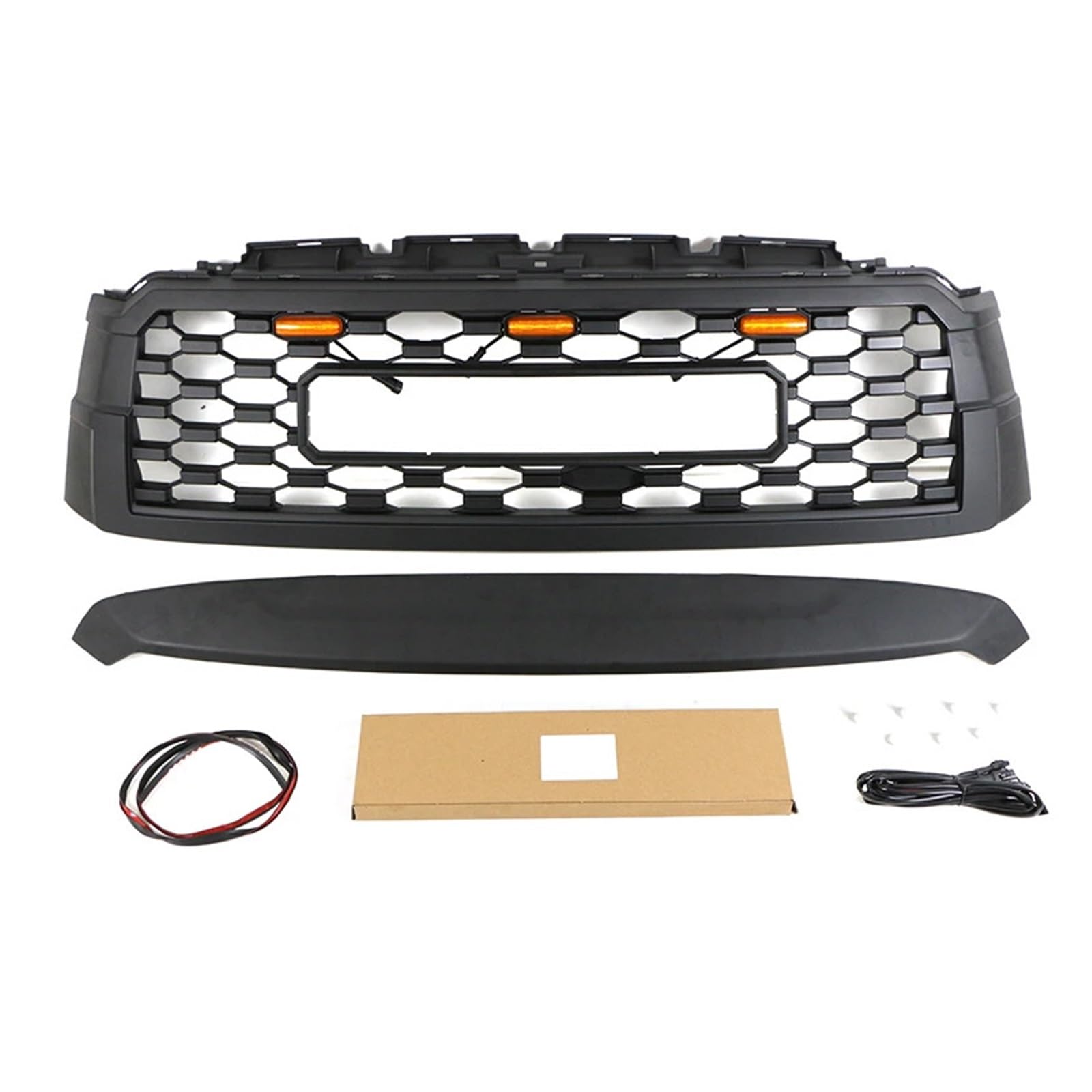 huanglanhuagr Frontgrill kompatibel for Toyota Sequoia Grill 2019 2020 2021. Frontstoßstangengrill mit LED-Leuchten, Stoßstangengrill-Modifikationszubehör, Autoteile(with LED Light) von huanglanhuagr