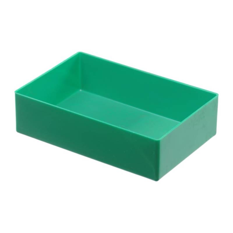 Hünersdorff Einsatzbox aus hochschlagfestem Polystyrol (PS), Maße: 162 x 108 x 45 mm, Farbe: grün von hünersdorff