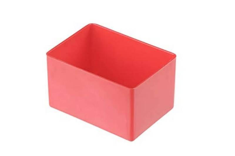 Hünersdorff Einsatzbox aus hochschlagfestem Polystyrol (PS), Maße: 75 x 54 x 45 mm, Farbe: rot von hünersdorff