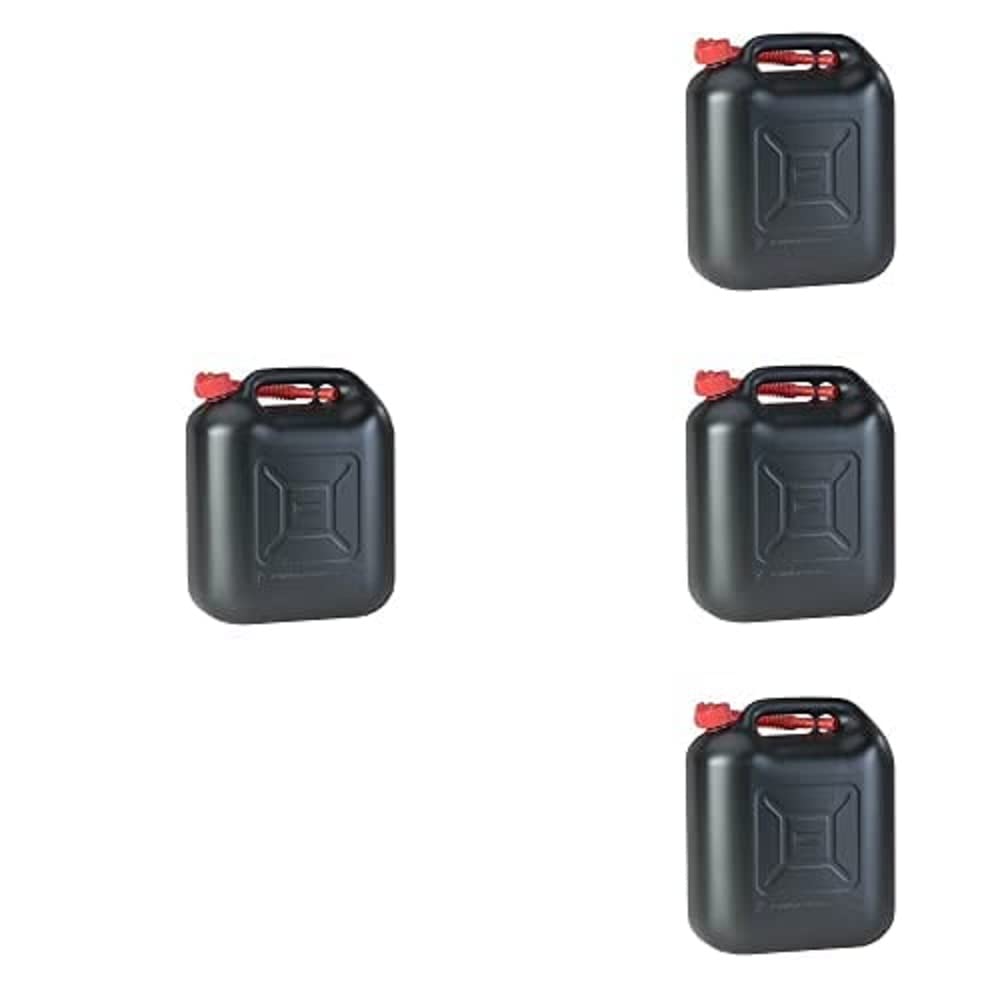 Kraftstoff-Kanister 813500 STANDARD 20l für Benzin, Diesel und andere Gefahrgüter, UN-Zulassung, made in Germany, TÜV-geprüfter Produktion, schwarz, 4er Packung Kraftstoff-Kanister 813500 STANDARD 20l für Benzin, Diesel und andere Gefahrgüter, UN-Zulassung, made in Germany, TÜV-geprüfter Produktion, schwarz, 4er Packung von hünersdorff