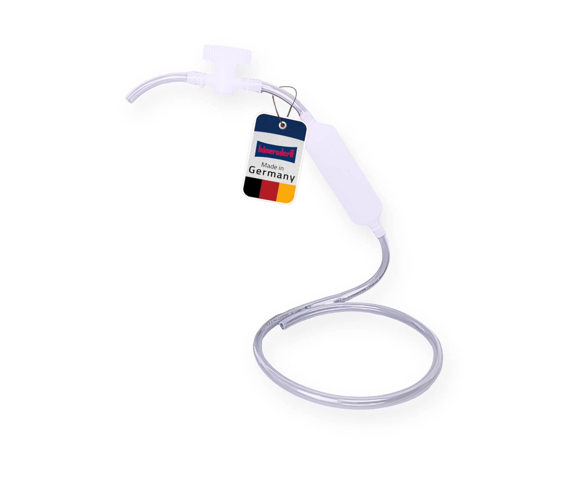 hünersdorff Ansaugpumpe mit Absperrhahn & Schlauch – Vielseitige Handpumpe - Siphon Pumpe für Benzin, Lebensmittel, Chemikalien – Transferpumpe, transparent, Made in Germany hünersdorff Ansaugpumpe mit Absperrhahn & Schlauch – Vielseitige Handpumpe - Siphon Pumpe für Benzin, Lebensmittel, Chemikalien – Transferpumpe, transparent, Made in Germany von hünersdorff