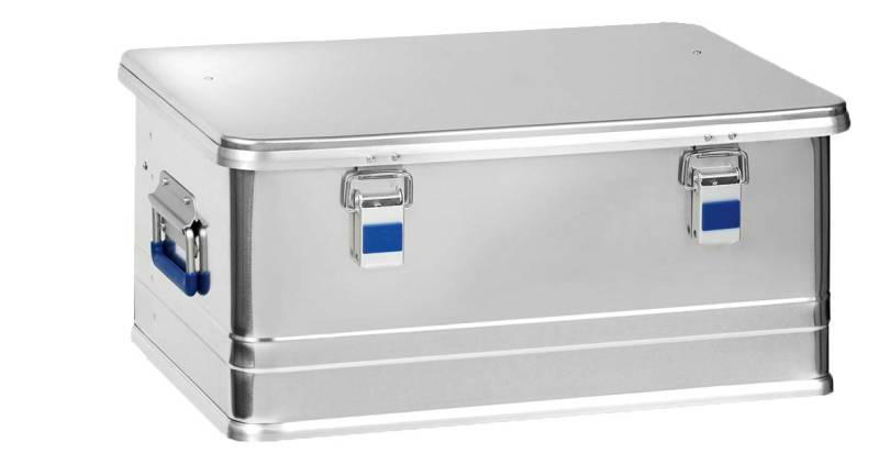 hünersdorff Aluminium-Box Profi 48 Liter, wasserdicht mit Gummi-Dichtung, leicht, stabil, Klapphandgriffe, Vorbereitung für Schlösser, Farbe: silber, 452150 von hünersdorff