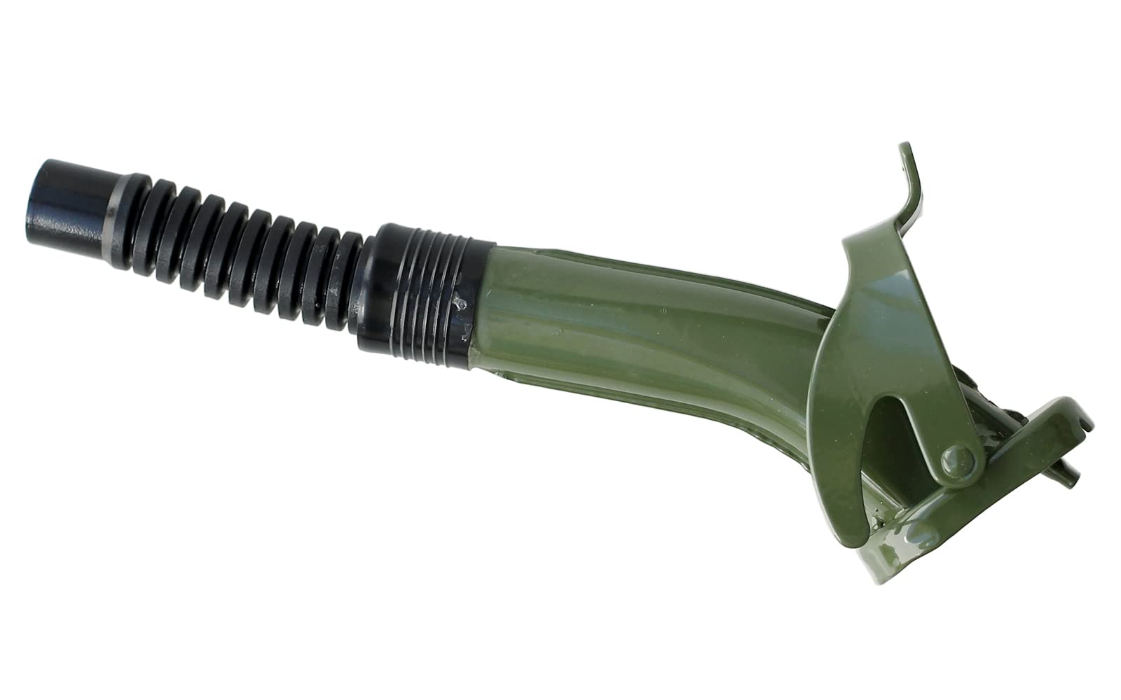 hünersdorff Auslaufrohr/Ausgießer passend für Metall-Kraftstoff-Kanister, flexibel mit Belüftungsrohr, Länge 195 mm, Stutzen Durchmesser 21 mm, olivgrün von hünersdorff