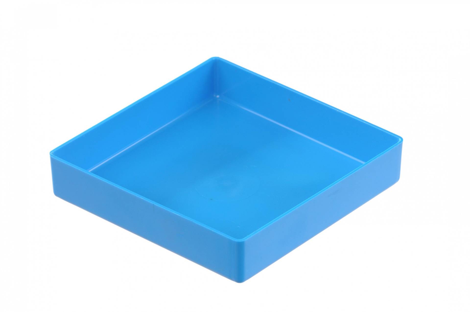hünersdorff Einsatzbox aus hochschlagfestem Polystyrol (PS), Maße: 108 x 108 x 23 mm, Farbe: blau von hünersdorff