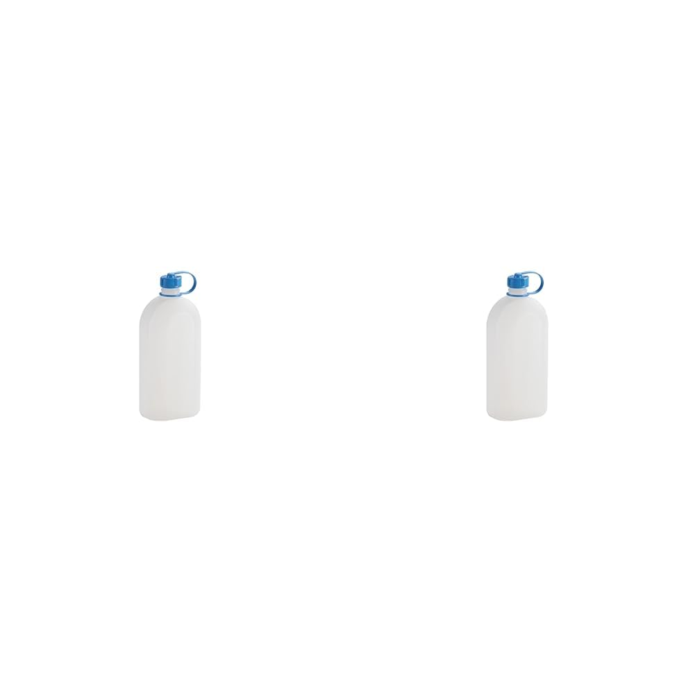 hünersdorff Kunststoffflasche, Trinkflasche, Vorratsflasche mit dichtem Schraubdeckel, Chemie- und Lebensmittelbeständig, 1 Liter, Made in Germany (Packung mit 2) von hünersdorff