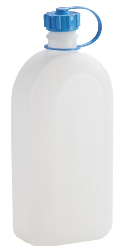 hünersdorff Kunststoffflasche / Trinkflasche / Vorratsflasche mit dichtem Schraubdeckel, Chemie- und Lebensmittelbeständig, 2 Liter, Made in Germany,Natur von hünersdorff