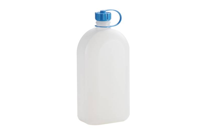 hünersdorff Kunststoffflasche / Trinkflasche / Vorratsflasche mit dichtem Schraubdeckel, Chemie- und Lebensmittelbeständig, 3 Liter, Made in Germany, Natur von hünersdorff