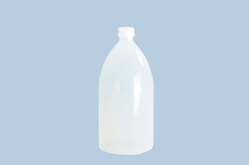 hünersdorff Plastikflaschen zum Befüllen mit Schraubverschluss aus LD-PE (bruchsicher und lebensmittelgeeignet), 2000 ml, transparent, Natur von hünersdorff