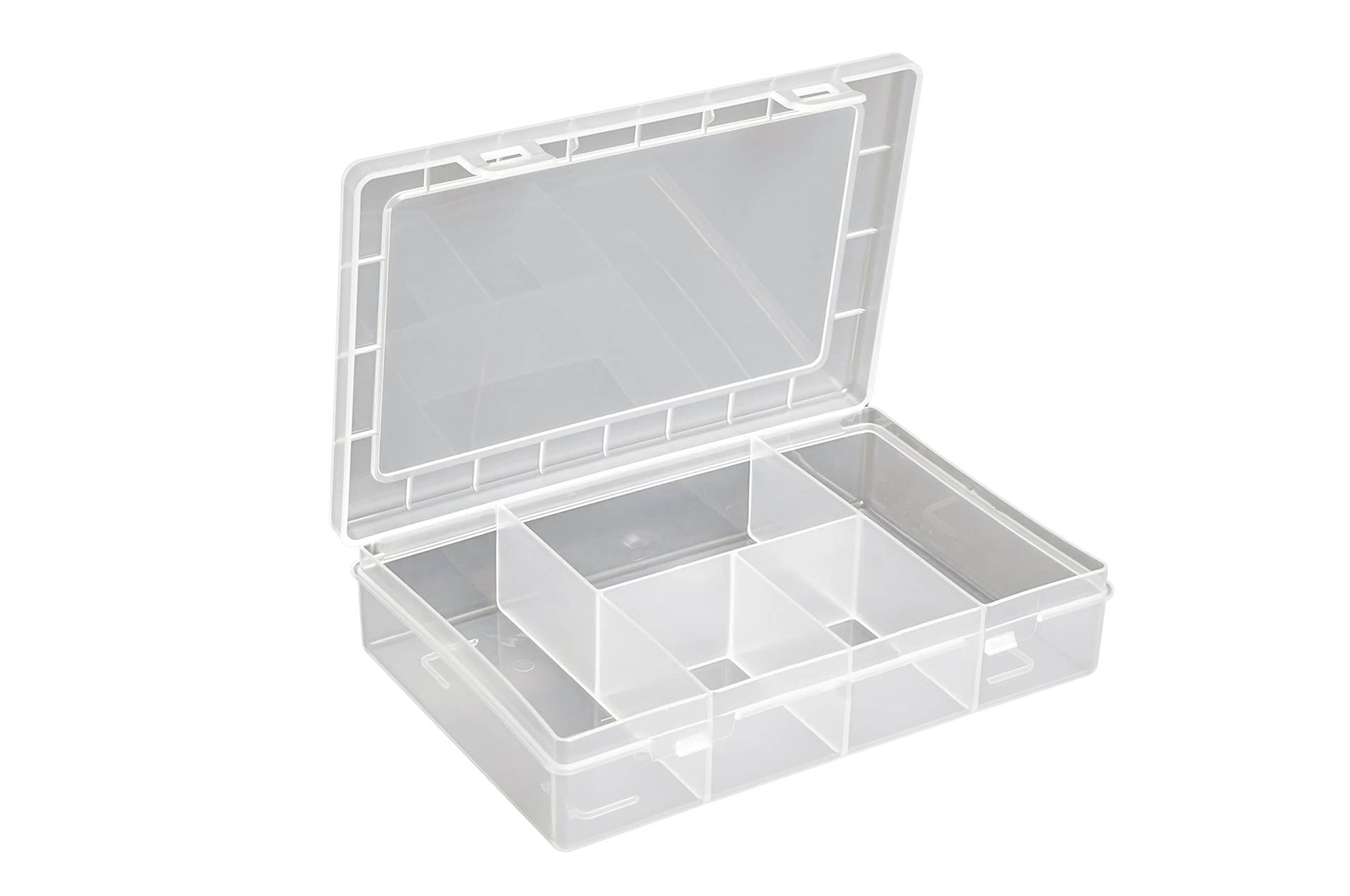 hünersdorff Sortimentskasten PP-Eco Mini mit 5 Fächern | stabile Sortierbox für Schrauben und andere Kleinteile | feste Facheinteilung | transparent von hünersdorff