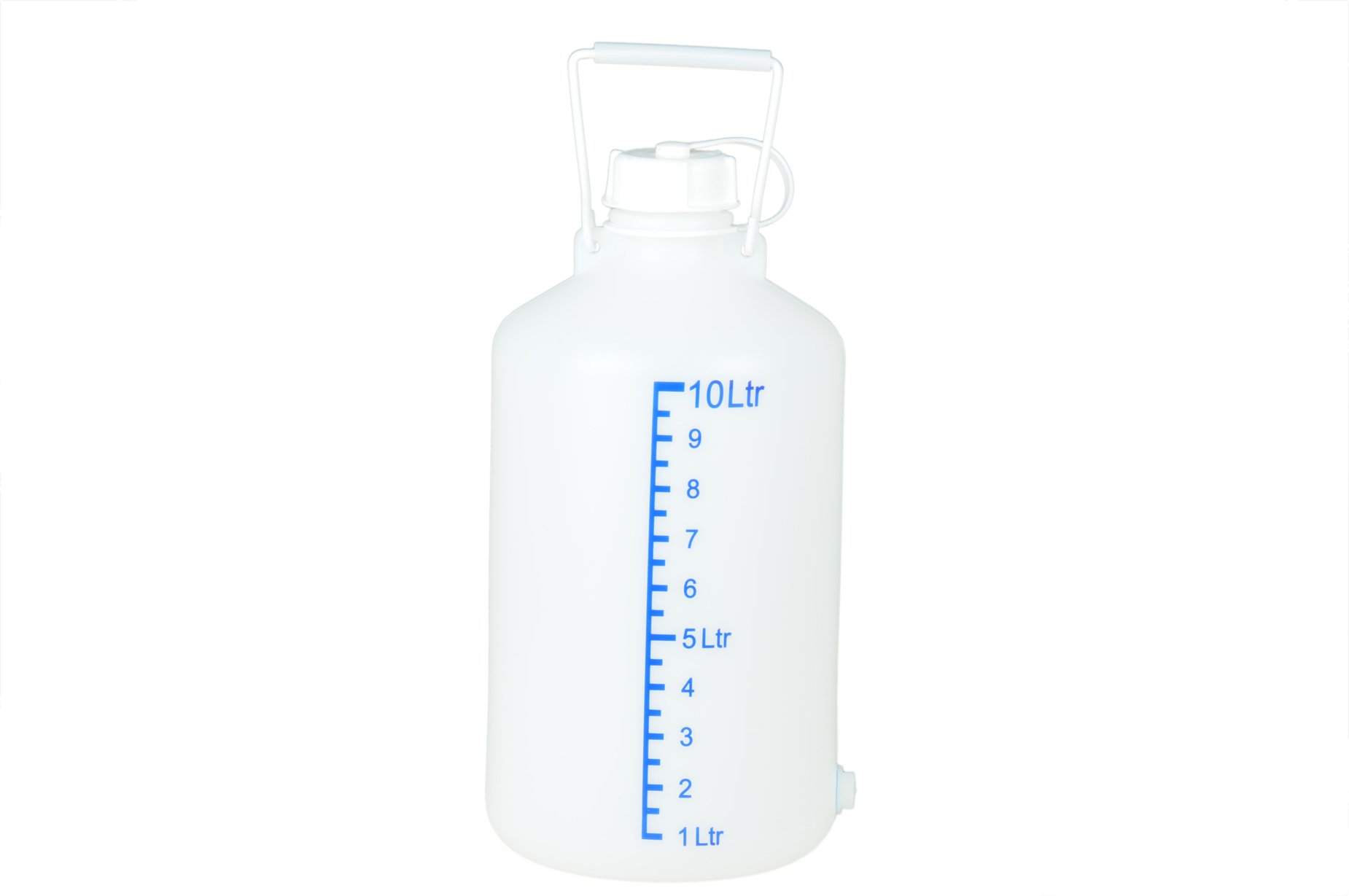 hünersdorff Vorratsbehälter / Ballon / Vorratsflasche besonders dickwandig, robust und bruchsicher, chemische Beständigkeit, 10 Liter, mit Skala, Made in Germany von hünersdorff